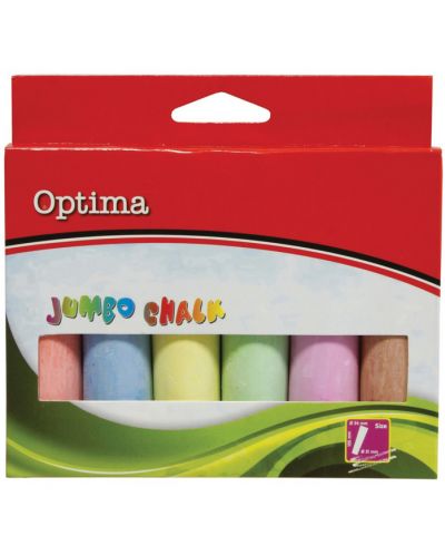 Set creta colorata Optima Jumbo - 6 culori - 1