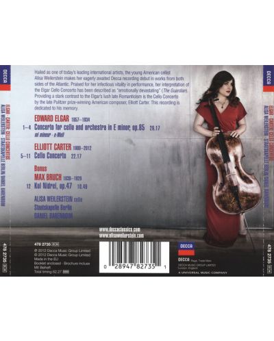 Alisa Weilerstein - Elgar & Carter Cello Concertos (CD) - 2