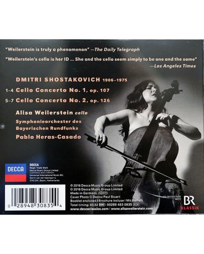 Alisa Weilerstein - Shostakovich: Cello Concertos Nos. 1 & 2 (CD) - 2