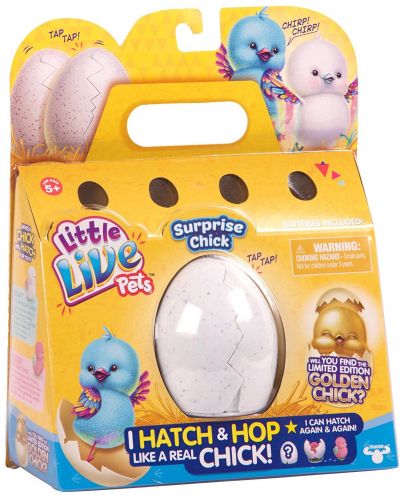 Jucarie interactiva Moose Lettle Live Pets - Pui in ou, sortiment - 1