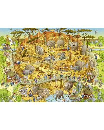 Puzzle Heye de 1000 piese - Viata in Africa, Marino Degano - 2