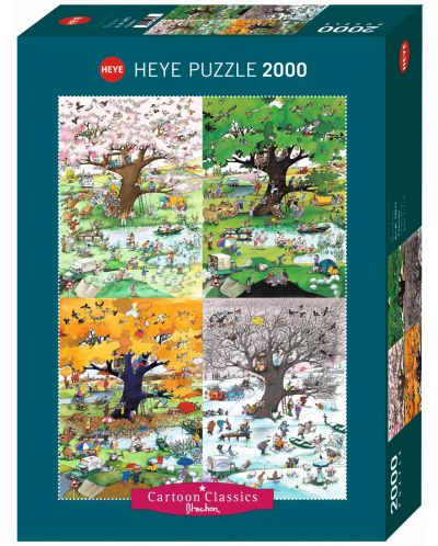 Puzzle Heye de 2000 piese - Cele patru anotimpuri, Roge Blachon - 1
