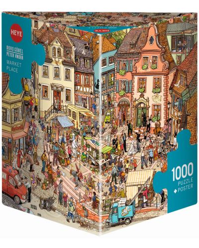 Puzzle Heye de 1000 piese - Piata, Doro Gobell si Peter Knorr - 1