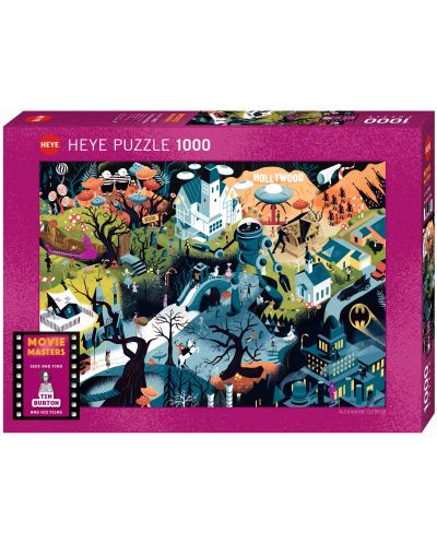 Puzzle Heye de 1000 piese - Filmele lui Tim Burton, Alexandri Clarice - 1