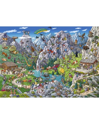 Puzzle Heye de 1000 piese - Divertisment alpin, Birgit Tanck - 2