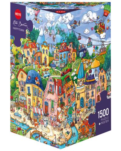 Puzzle Heye de 1500 piese - Oras fericit, Rita Berman - 1