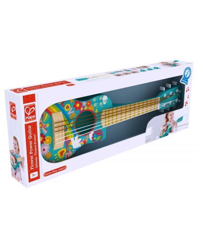 Instrument muzical pentru copii Hapе - Chitara Flower Power, din lemn  - 6