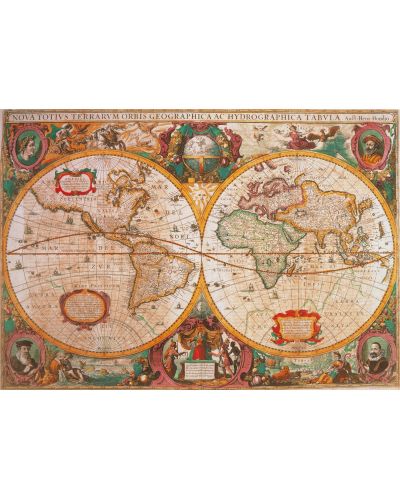Puzzle Clementoni de 1000 piese - Harta antica a lumii - 2
