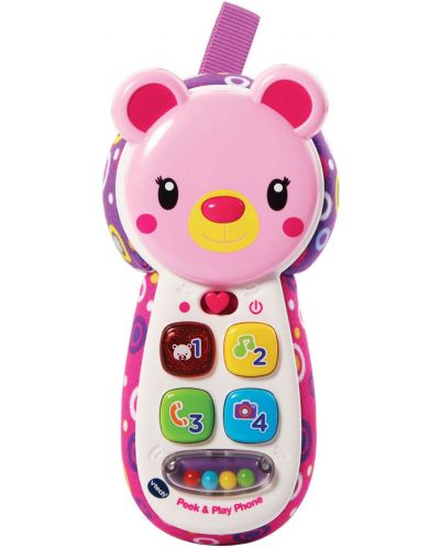 Jucarie pentru copii Vtech - Telefon ursulet roz - 3