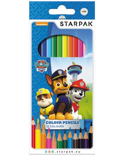 Set creioane colorate Starpak Paw Patrol - 12 culori - 1