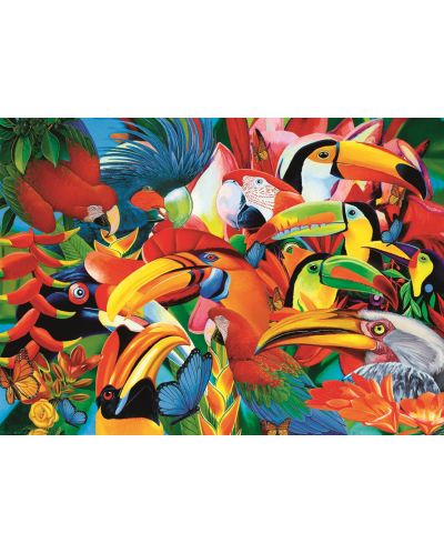 Puzzle Trefl de 500 piese - Pasari colorate, Graham Stevenson - 2