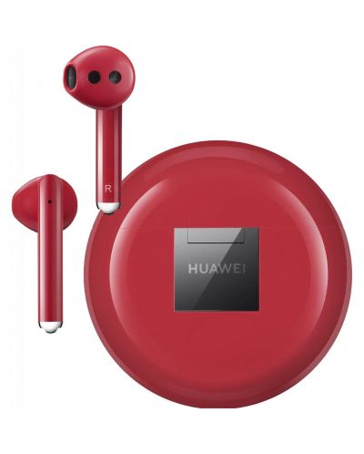 Casti wireless Huawei - FreeBuds 3,  rosii - 3