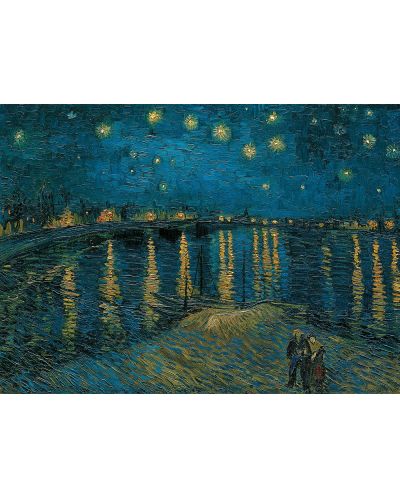 Puzzle Clementoni de 1000 piese - Noapte instelata peste Ron, Vincent van Gogh - 2