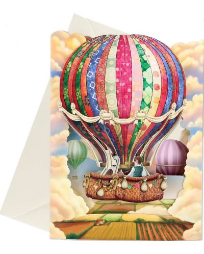 Felicitare 3D Santoro Swing - Hot Air Baloon - 2