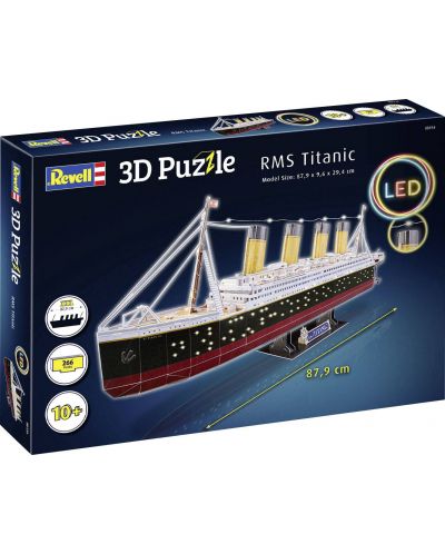 Puzzle 3D Revell - Titanic cu iluminare LED - 1