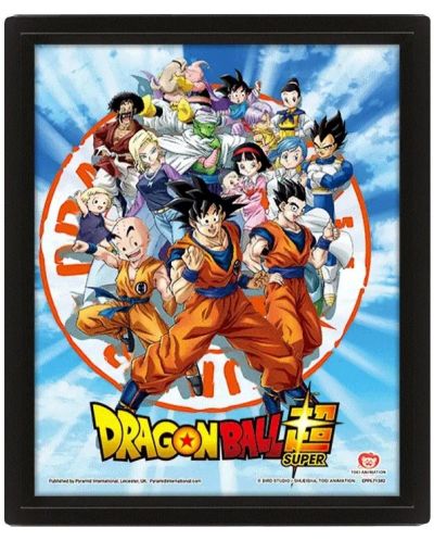 Poster 3D cu rama Pyramid Animation: Dragon Ball Super - Goku and the Z Fighters - 1