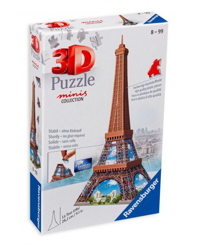 Puzzle 3D Ravensburger de 54 piese - Mini Eiffel Tower - 1
