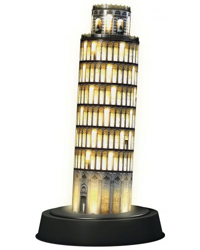 Puzzle 3D Ravensburger de 216 piese - Turnul inclinat din Pisa noapte - 2