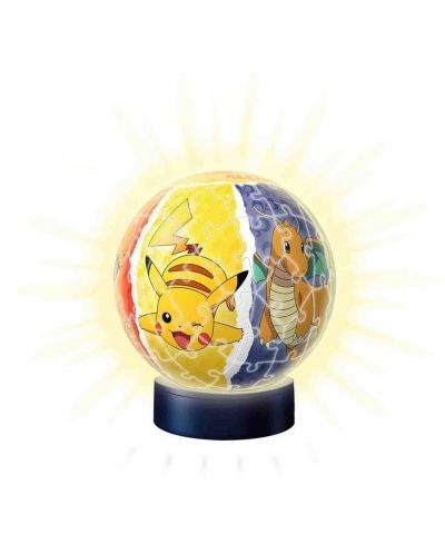 Puzzle 3D Ravensburger din 72 de părți - Pokemon Glowing Ball - 2