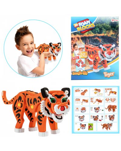 3D Puzzle Toi Toys - Tigru, 121 piese - 2