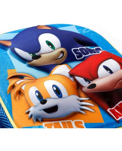 Ghiozdan 3D pentru grădiniță  Karactermania Sonic - Trio - 4