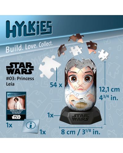 3D Puzzle Ravensburger din 54 piese - Războiul Stelelor: Prințesa Leia - 3