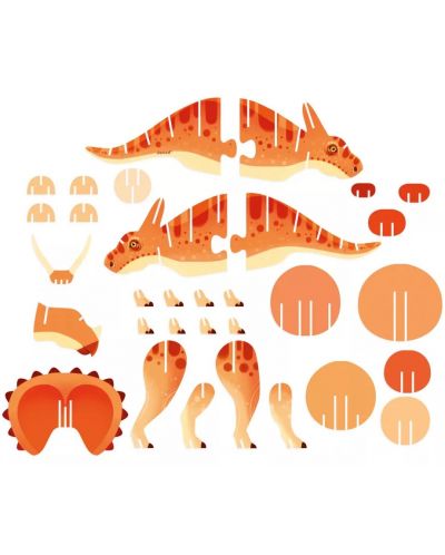 Puzzle 3D Janod - Triceratops - 2