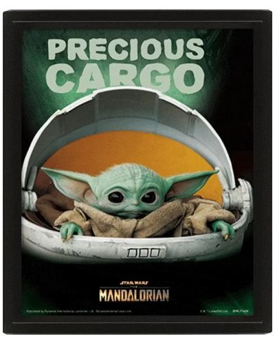 Poster 3D cu rama Pyramid Television: The Mandalorian - Precious Cargo - 1