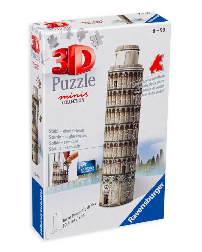 Puzzle 3D Ravensburger de 54 piese - Schiefer Turm-Pisa Mini - 1