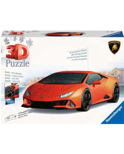 Puzzle 3D Ravensburger от 108 части -  Lamborghini Huracán EVO - Arancio - 1