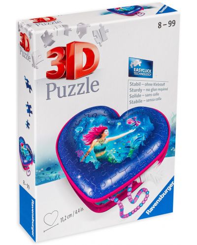 Puzzle 3D de 54 de piese Ravensburger - Sirenă, cutie de bijuterii - 1