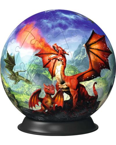 Puzzle 3D Ravensburger din 72 de piese - Dragon mistic - 2