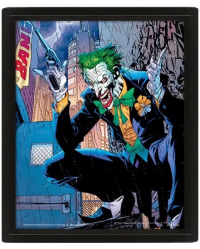 Poster 3D cu rama Pyramid DC Comics: Batman - The Joker (Bang) - 1