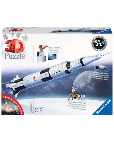 Ravensburger Puzzle 3D de 440 de piese - Racheta Apollo Saturn V - 2