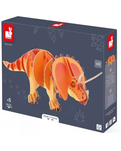 Puzzle 3D Janod - Triceratops - 1