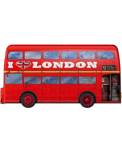 Puzze 3D  Ravensburger de 216 piese -Suport  creioane, Autobuz din Londra - 4