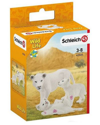 Set figurine Schleich Wild Life - Leoaica alba cu pui - 5