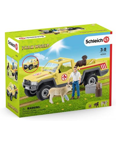 Set accesorii Schleich Farm World - Veterinar cu automobil - 7