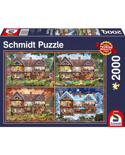 Puzzle Schmidt de 2000 piese - Casa in cele patru anotimpuri - 1