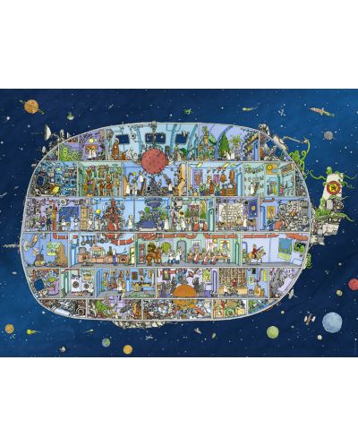 Puzzle Heye de 1500 piese - Nava spatiala, Matthias Adolfson - 2