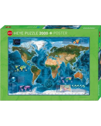 Puzzle Heye de 2000 piese - Satellite Map - 1
