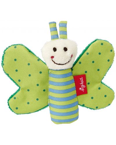 Jucarie pentru bebelus Sigikid Grasp Toy - Fluture verde, 9 cm - 1