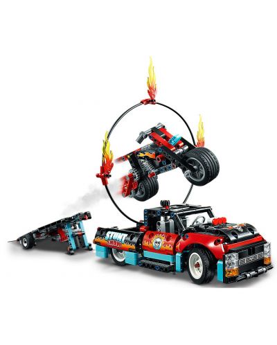 Constructor Lego Technic - Camion si motocicleta pentru cascadorii (42106) - 6