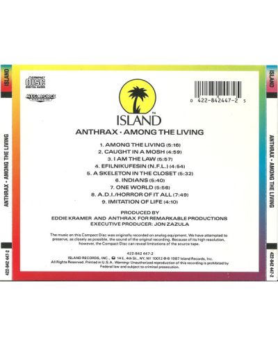 Anthrax - Among The Living (CD) - 2