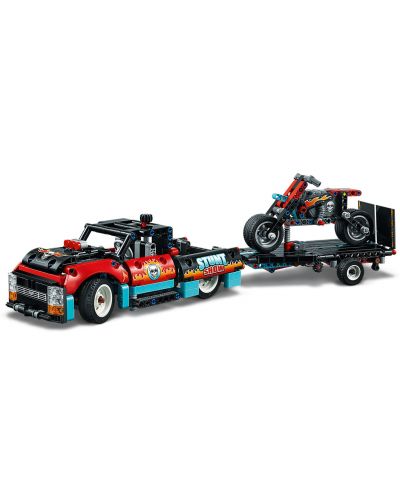 Constructor Lego Technic - Camion si motocicleta pentru cascadorii (42106) - 4