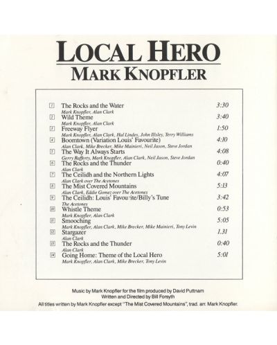 Mark Knopfler - Music From Local Hero (CD) - 2