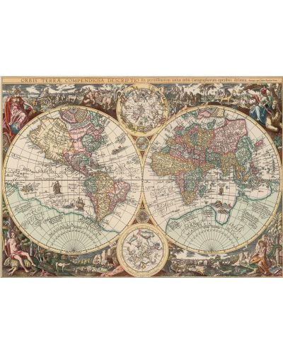 Puzzle Art Puzzle de 260 piese - Harta lumii, Alberto Rosini - 2