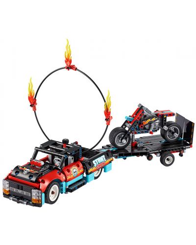 Constructor Lego Technic - Camion si motocicleta pentru cascadorii (42106) - 5