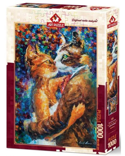 Puzzle Art Puzzle de 1000 piese - Dansul pisicilor indragostite, Leonid Afremof - 1