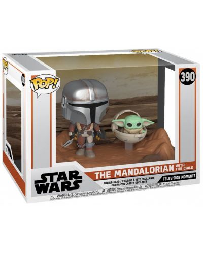 Figurina Funko Pop! Star Wars: The Mandalorian - Mandalorian & Child #390 - 2
